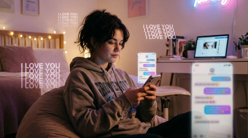 I Love You Meme illustrating repeated romantic text used in internet meme culture.
